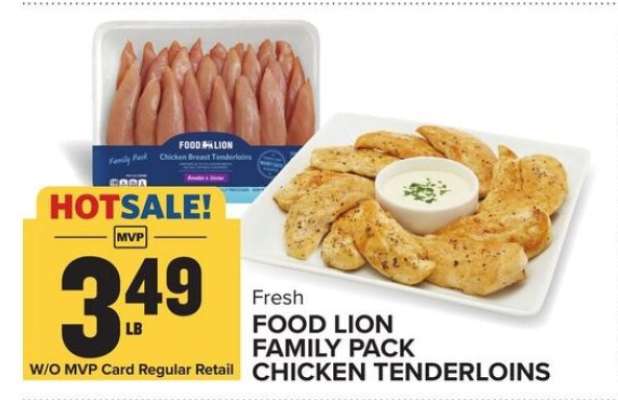 Food Lion Family Pack Chicken Tenderloins
