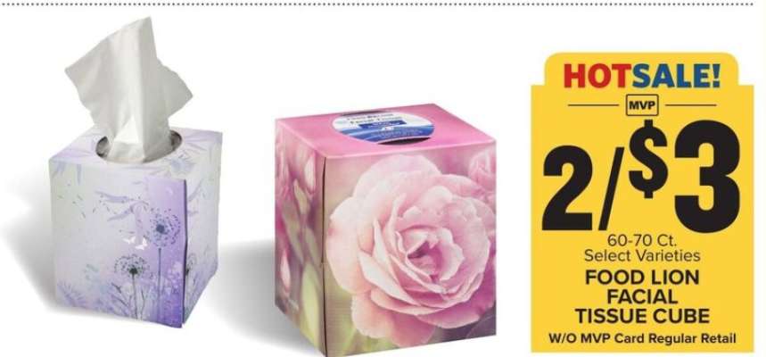 Food Lion Facial Tissue Cube
