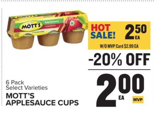 Mott's Applesauce Cups