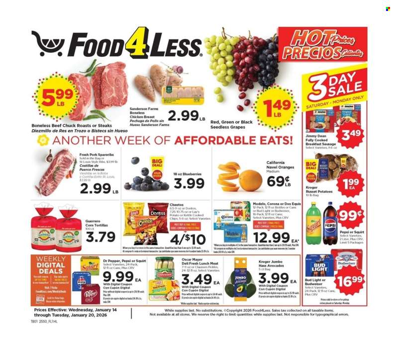 Food 4 Less Flyer - 01/14/2026 - 01/20/2026.