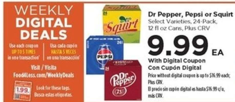 Dr Pepper, Pepsi or Squirt
