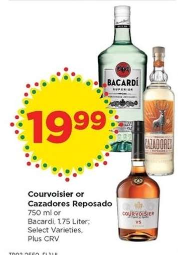 Courvoisier or Cazadores Reposado