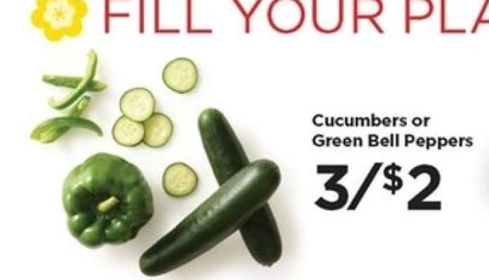 Cucumbers or Green Bell Peppers