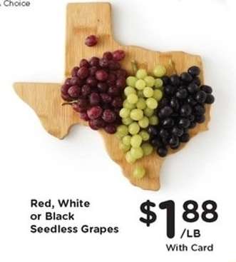 Red, White or Black Seedless Grapes