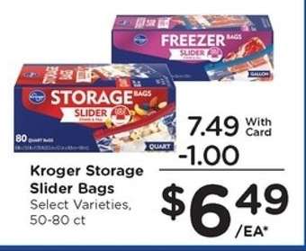 Kroger Storage Slider Bags
