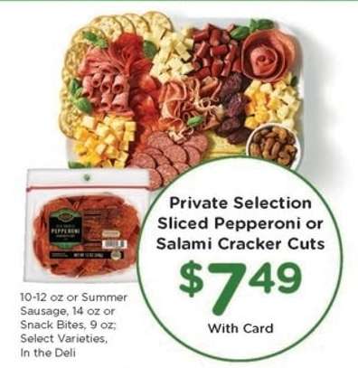 Private Selection Sliced Pepperoni or Salami Cracker Cuts