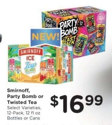 Smirnoff, Party Bomb or Twisted Tea