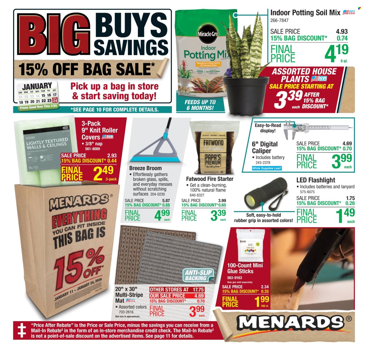 Menards ad - 01/15/2026 - 01/24/2026. Page 1