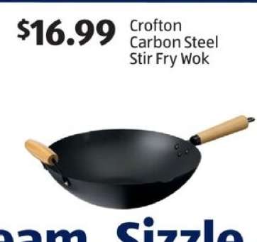 Crofton Carbon Steel Stir Fry Wok