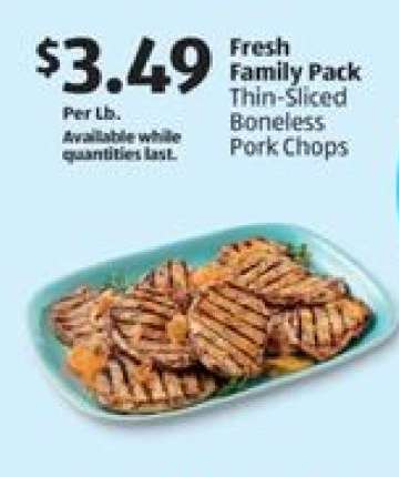 Fresh Family Pack Thin-Sliced Boneless Pork Chops