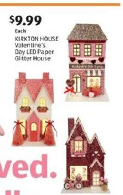 KIRKTON HOUSE Valentine's Day LED Paper Glitter House