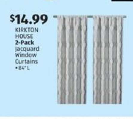 KIRKTON HOUSE 2-Pack Jacquard Window Curtains