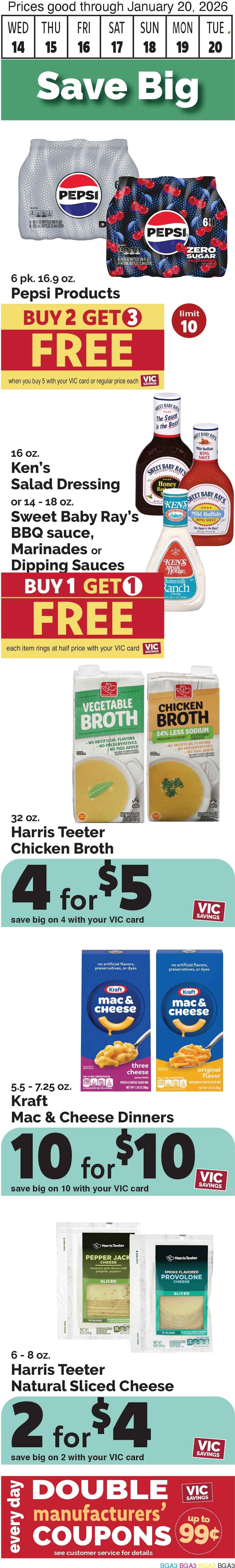 Harris Teeter ad - 01/14/2026 - 01/20/2026. Page 2