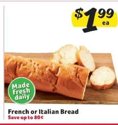 French or Italian Bread