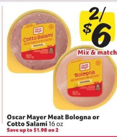 Oscar Mayer Meat Bologna or Cotto Salami