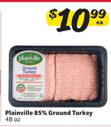 Plainville 85% Ground Turkey