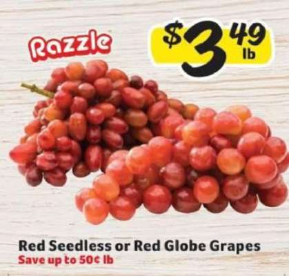 Red Seedless or Red Globe Grapes