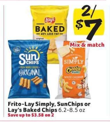 Frito-Lay Simply, SunChips or Lay's Baked Chips