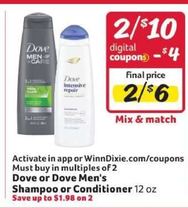 Dove or Dove Men's Shampoo or Conditioner