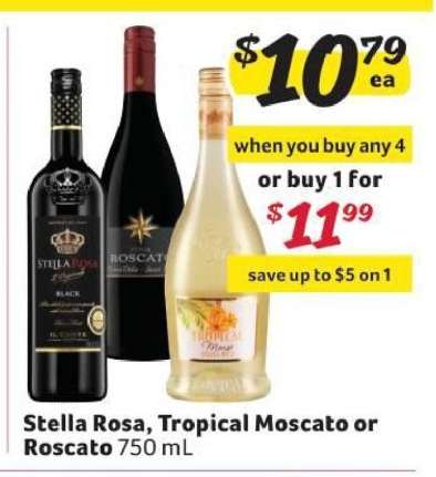 Stella Rosa, Tropical Moscato or Roscato