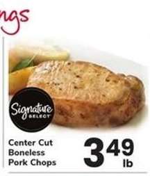 Signature Select Center Cut Boneless Pork Chops