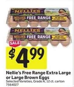Nellie's Free Range Extra Large or Large Brown Eggs