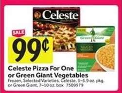 Celeste Pizza For One or Green Giant Vegetables