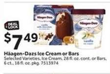 Häagen-Dazs Ice Cream or Bars