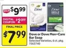 Dove or Dove Men + Care Bar Soap
