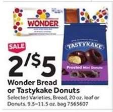 Wonder Bread or Tastykake Donuts