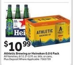 Athletic Brewing or Heineken 0.0 6 Pack