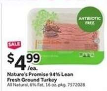 Nature’s Promise 94% Lean Fresh Ground Turkey