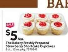 The Bakery Freshly Prepared Strawberry Shortcake Cupcakes