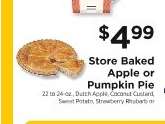 Store Baked Apple or Pumpkin Pie