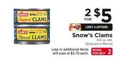 Snow's Clams