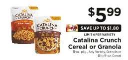 Catalina Crunch Cereal or Granola