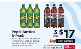Pepsi Bottles 6-Pack