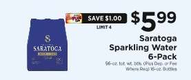 Saratoga Sparkling Water 6-Pack