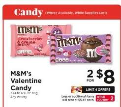 M & M's Valentine Candy