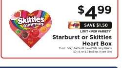 Starburst or Skittles Heart Box