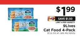 9Lives Cat Food 4-Pack