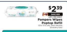 Pampers Wipes PopTop Refill