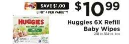 Huggies 6X Refill Baby Wipes