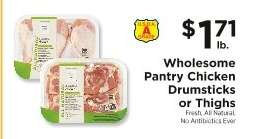 Wholesome Pantry Chicken Drumsticks or Thighs