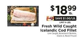 Fresh Wild Caught Icelandic Cod Fillet