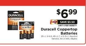 Duracell Coppertop Batteries*