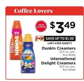 Dunkin Creamers / International Delight Creamers