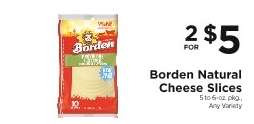 Borden Natural Cheese Slices