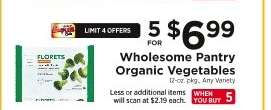 Wholesome Pantry Organic Vegetables