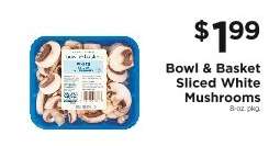 Bowl & Basket Sliced White Mushrooms